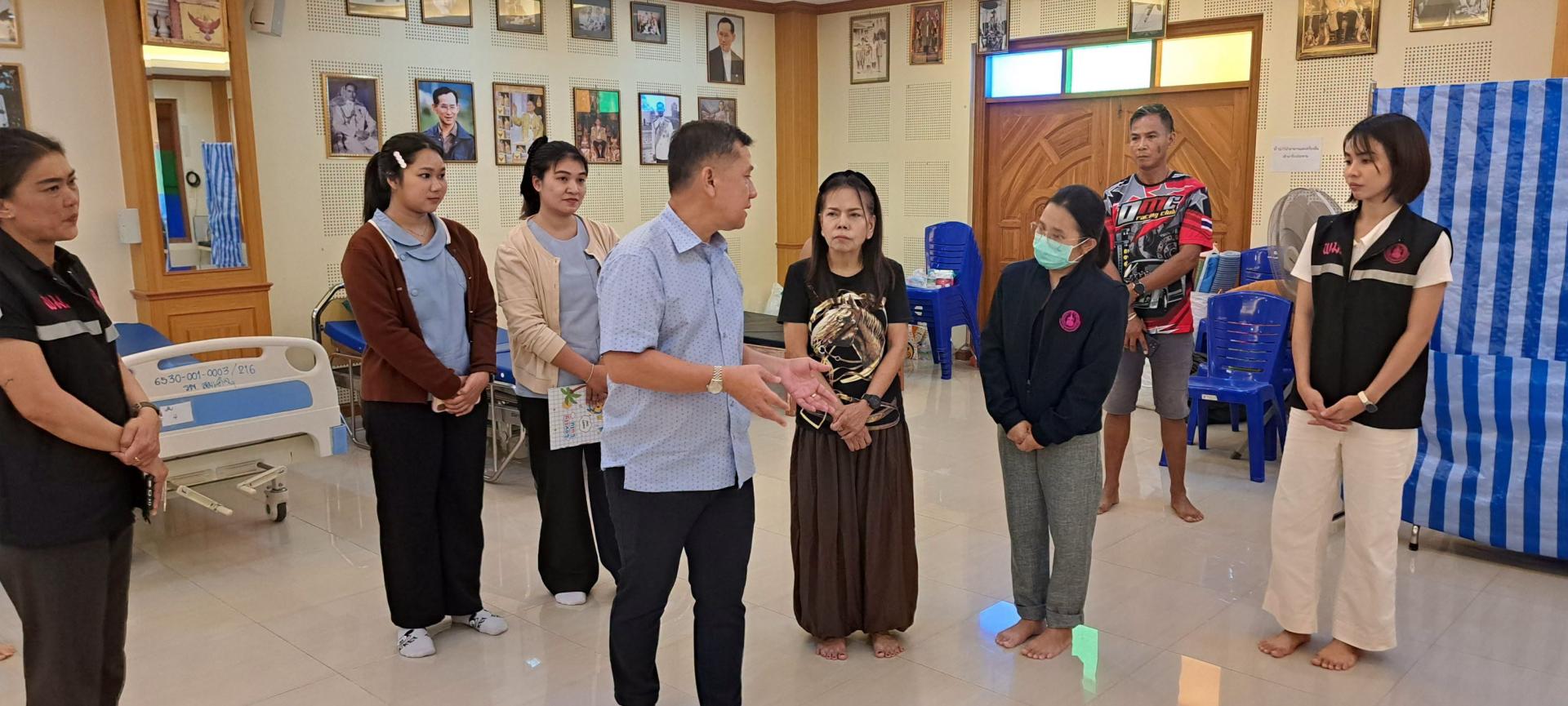 อบจ.ให้การต้อนรับผู้ว่าราชการตรวจเยี่ยมศูนย์พักพิงฯ
