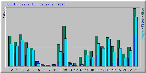 Hourly usage for December 2023