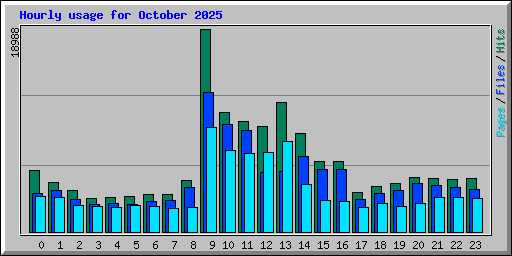 Hourly usage for October 2025